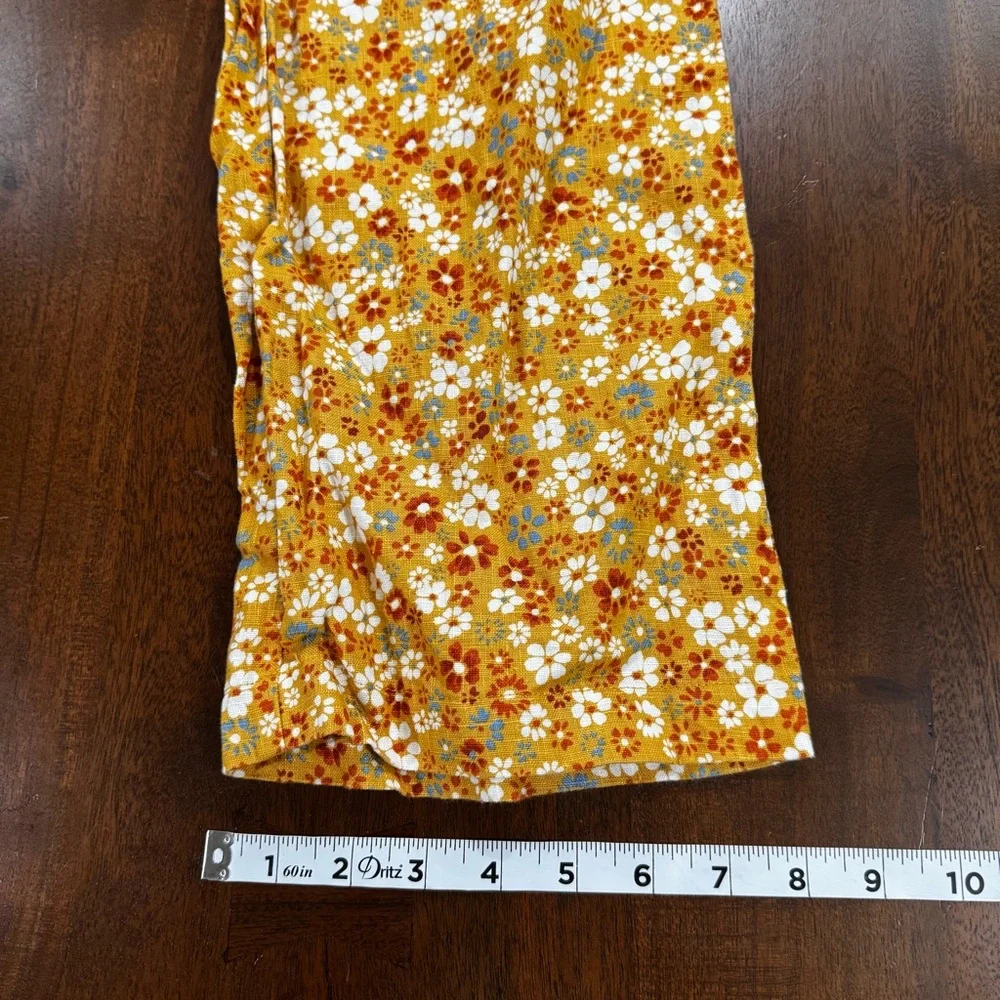 Reformation Ronan Linen Floral Wide Leg Pants Size 0